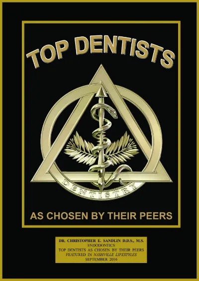 Top Dentists award to Dr. Sandlin